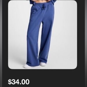 Champion Wide Leg Sweat Pants - Blue